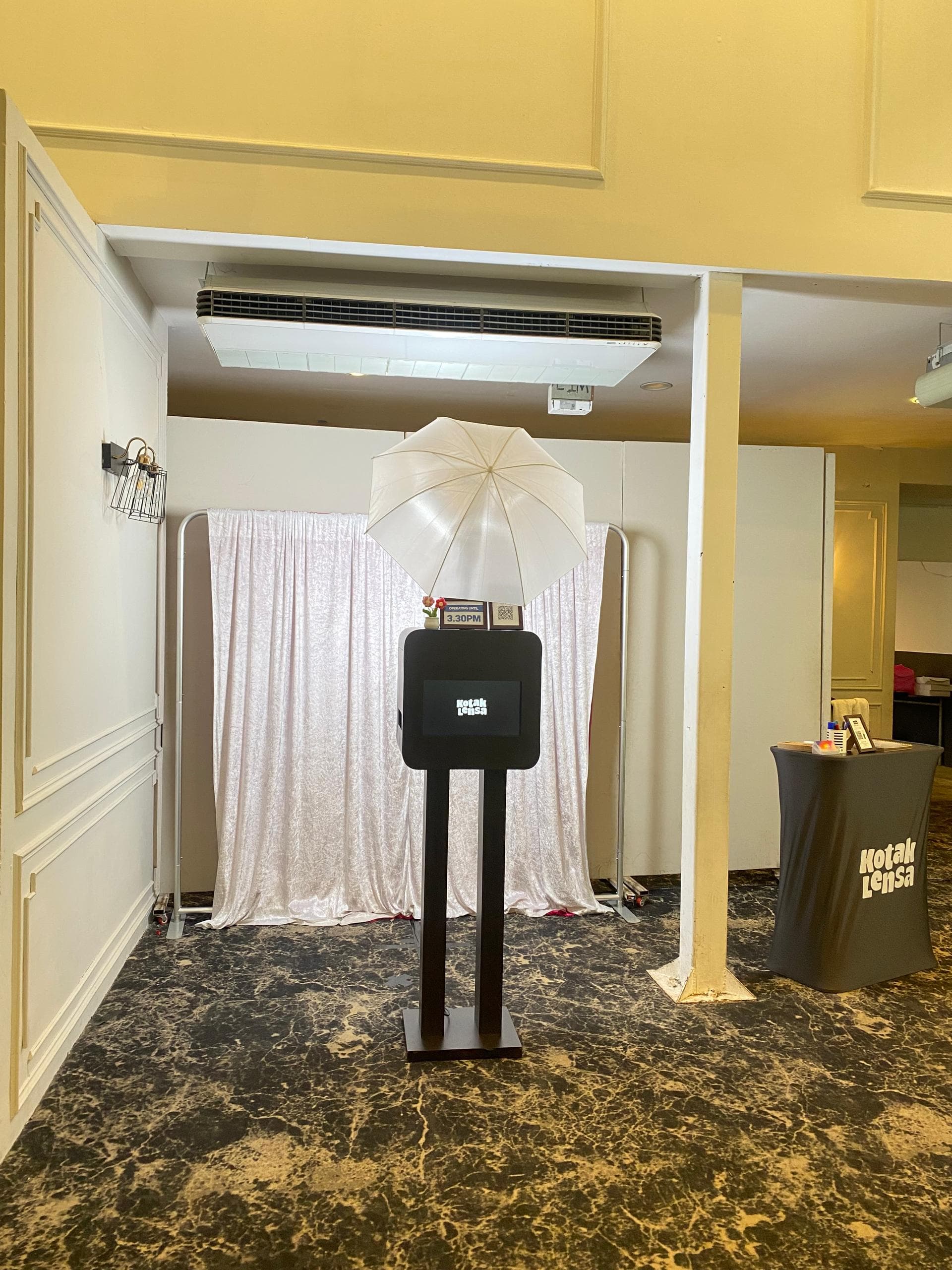 Ruscus Hall @ Forest Valley, Cheras photo booth setup