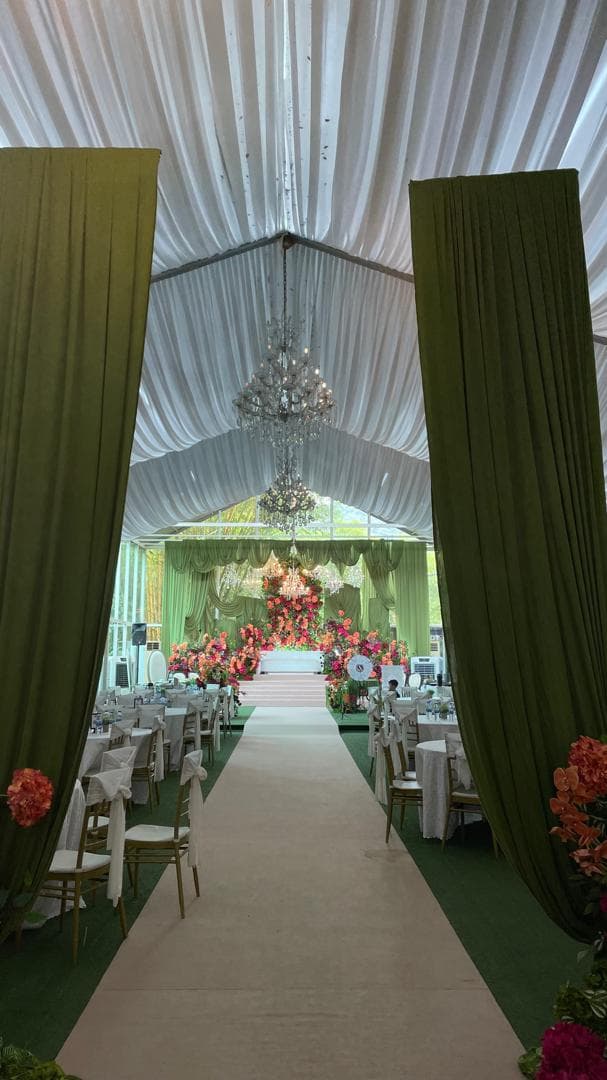 Sebening Embun Garden Glass Hall photo booth setup