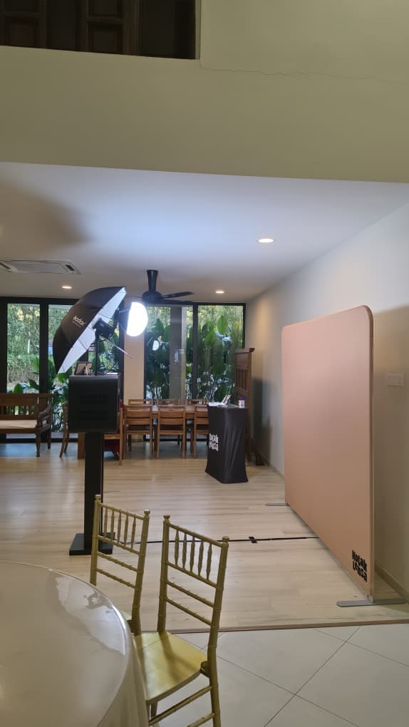 Villa Rimba Flora Gombak photo booth setup