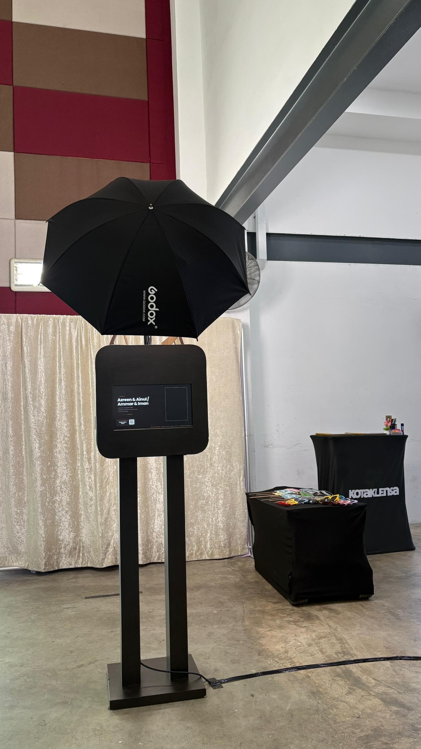 Masjid An-Nur Batu 8, Ulu Kinta, Perak photo booth setup