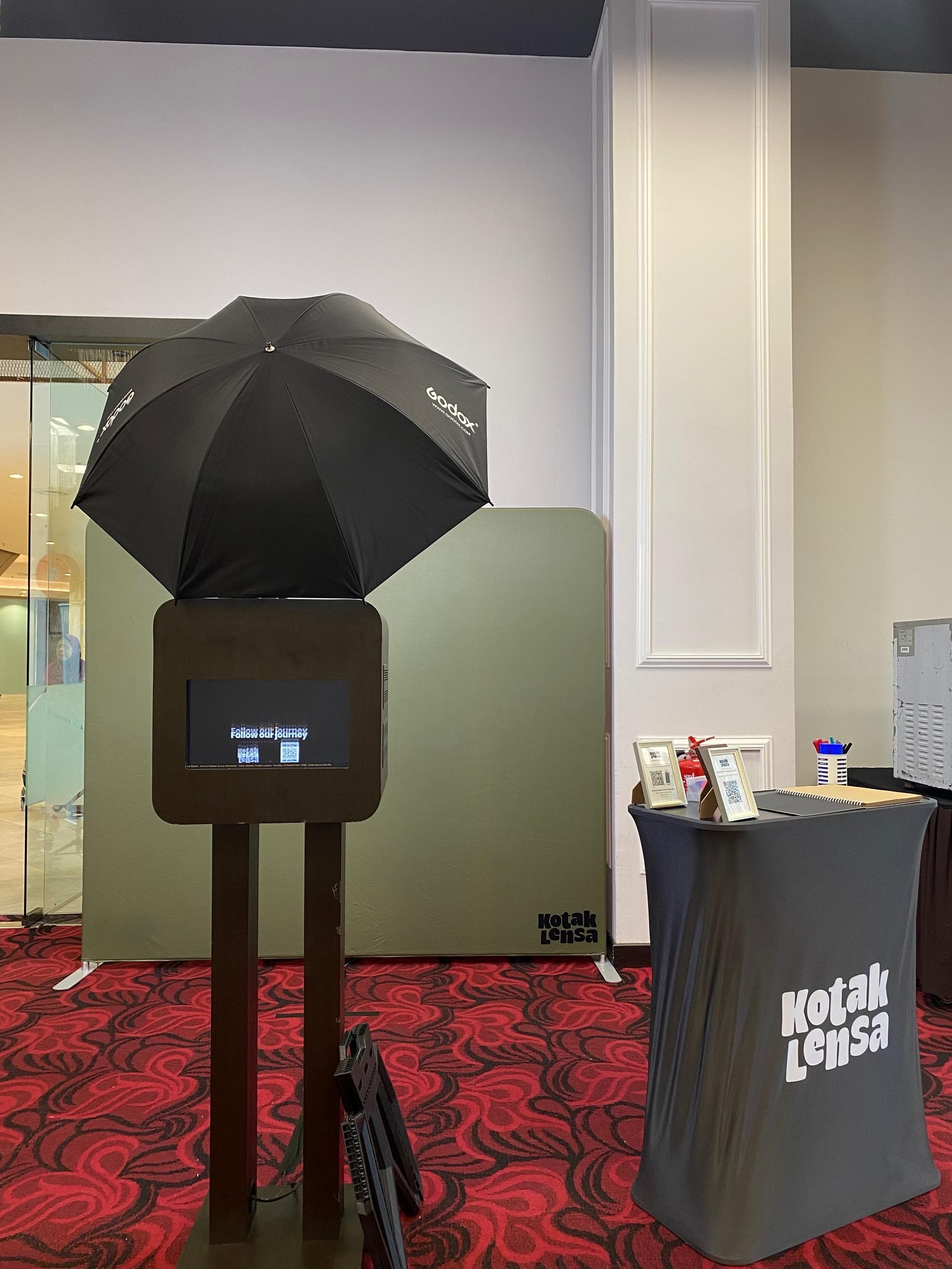 TEMU Jelatek, Kuala Lumpur photo booth setup